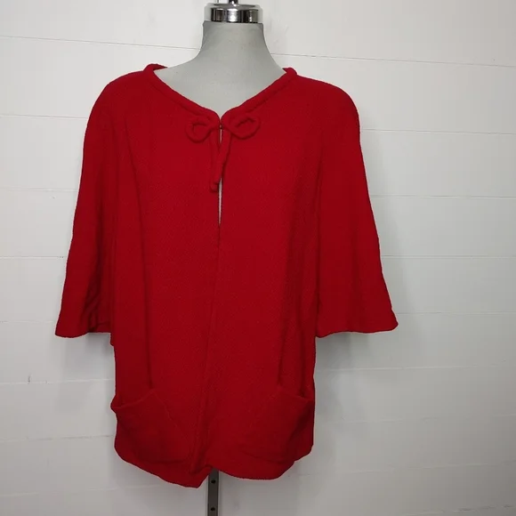 St. John Collection bow jacket O/S - Picture 2 of 12